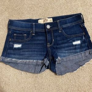 Dark Washed Short Shorts